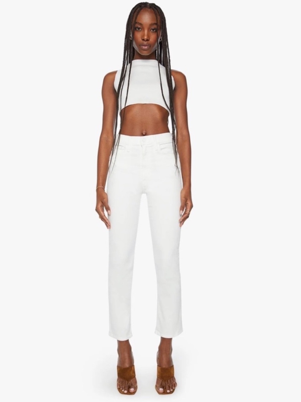 MOTHER High Waisted Rider Ankle Jeans